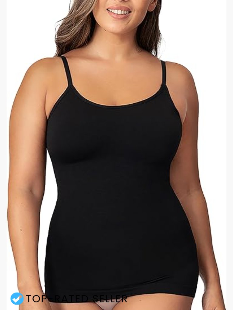 Scoop Neck Cami Shapewear Tummy Control Tank Top High Compression Sleek